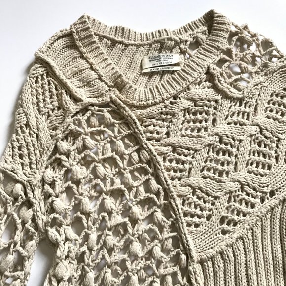 All Saints Crochet Summer Court Dress 2 Small Knit - Picture 2 of 12